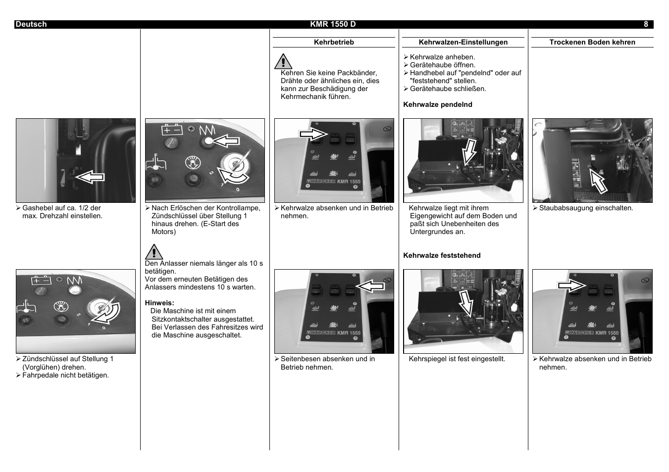 Karcher KMR 1550 D User Manual | Page 8 / 223