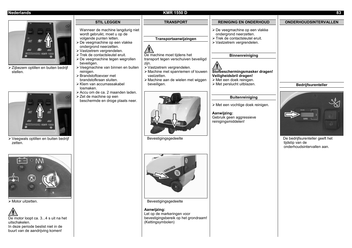 Karcher KMR 1550 D User Manual | Page 83 / 223