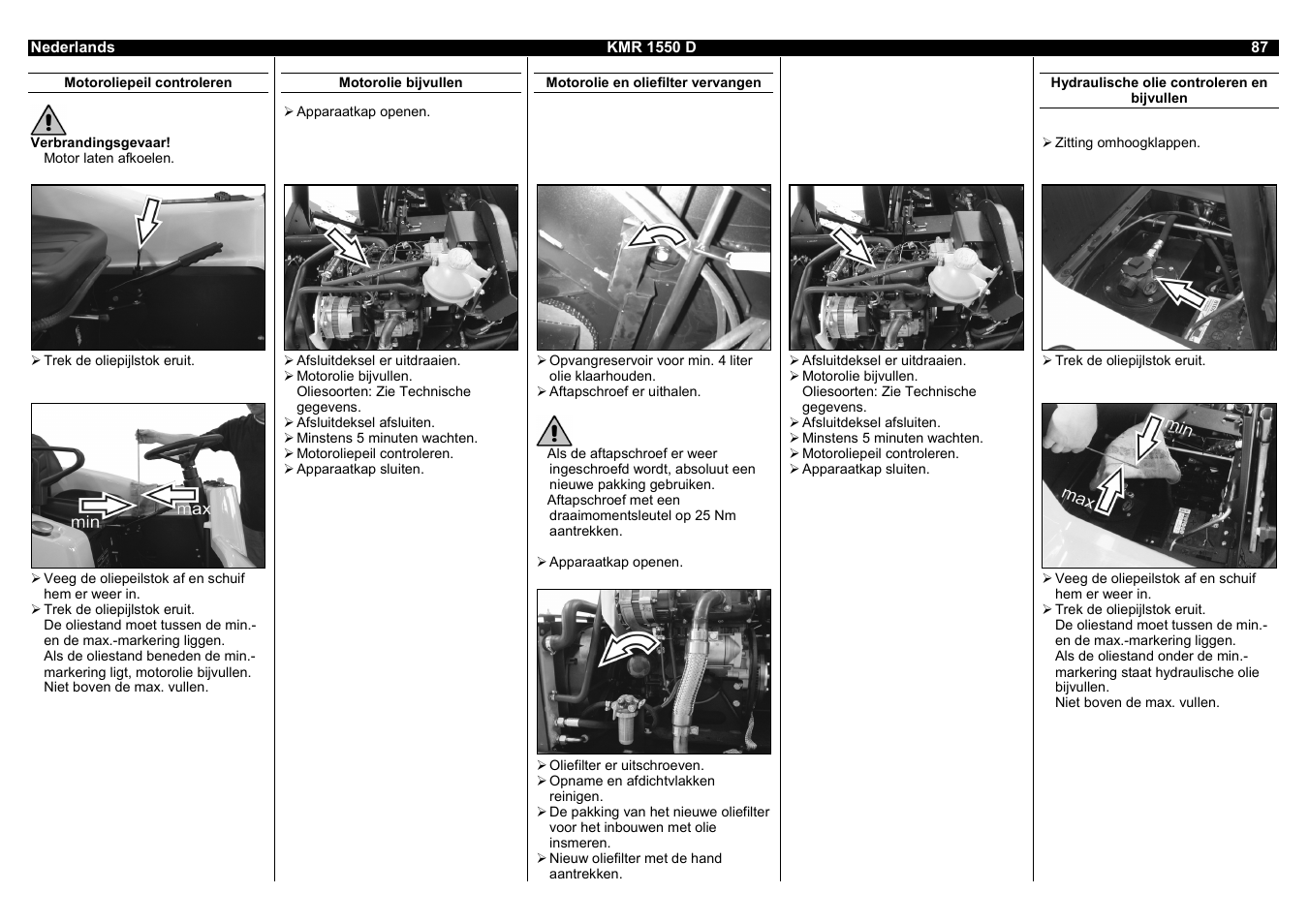 Karcher KMR 1550 D User Manual | Page 87 / 223