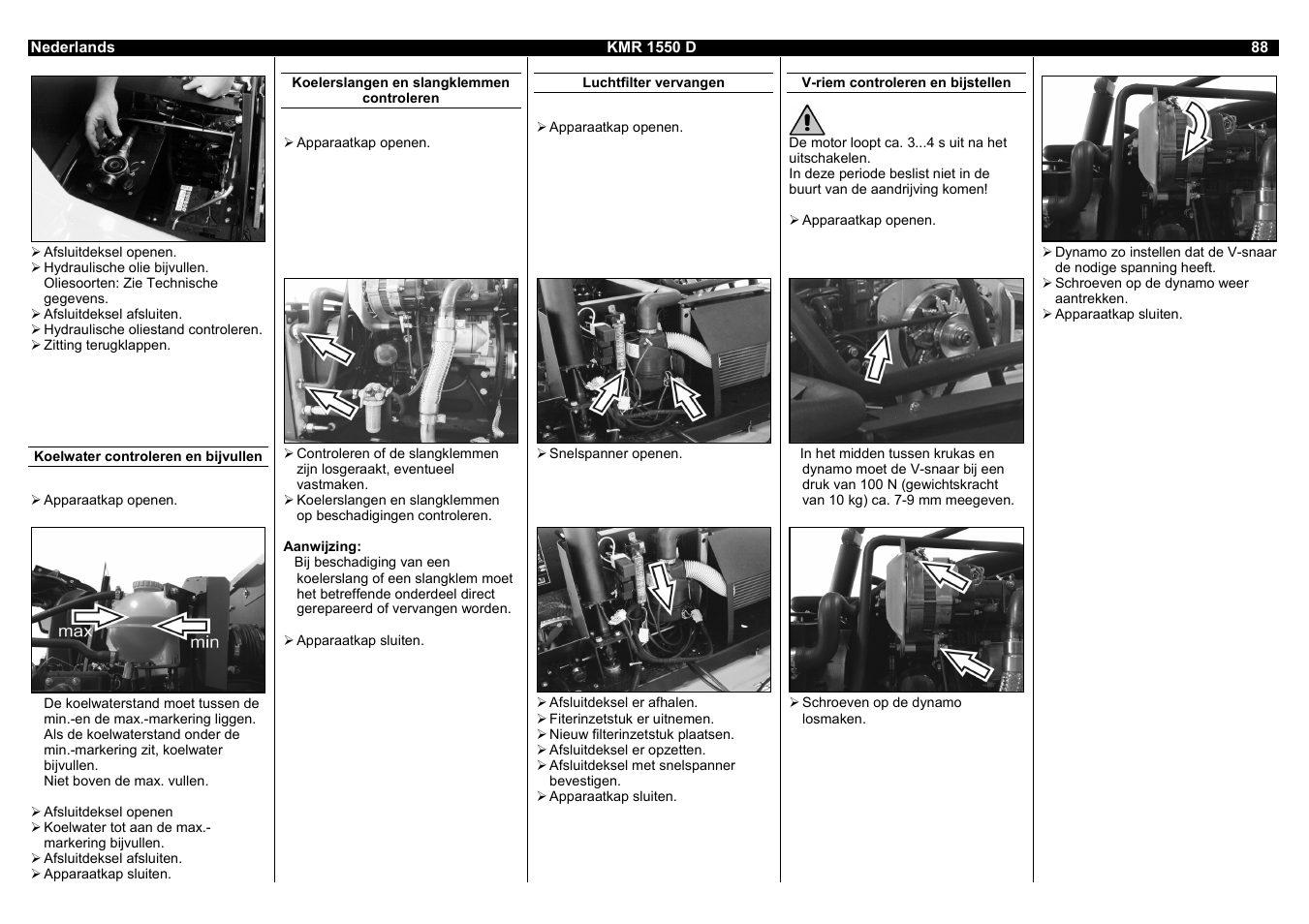 Karcher KMR 1550 D User Manual | Page 88 / 223