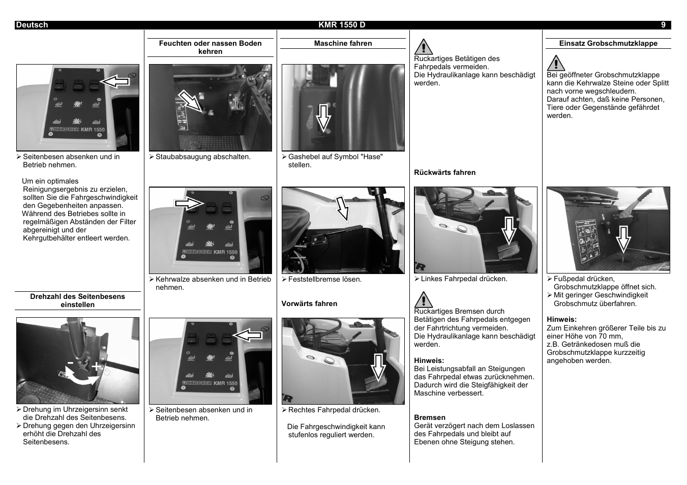 Karcher KMR 1550 D User Manual | Page 9 / 223