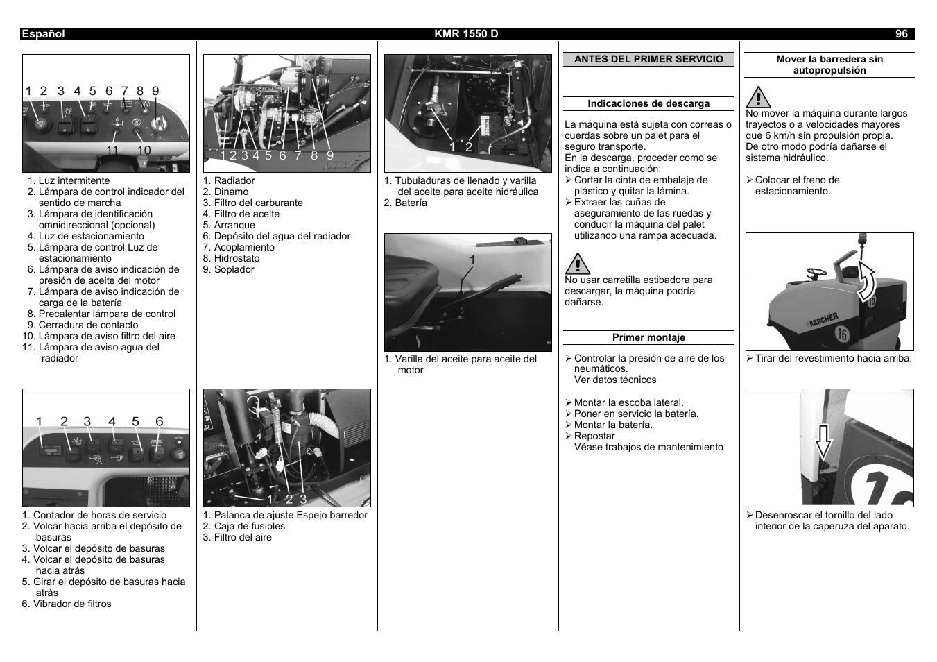 Karcher KMR 1550 D User Manual | Page 96 / 223