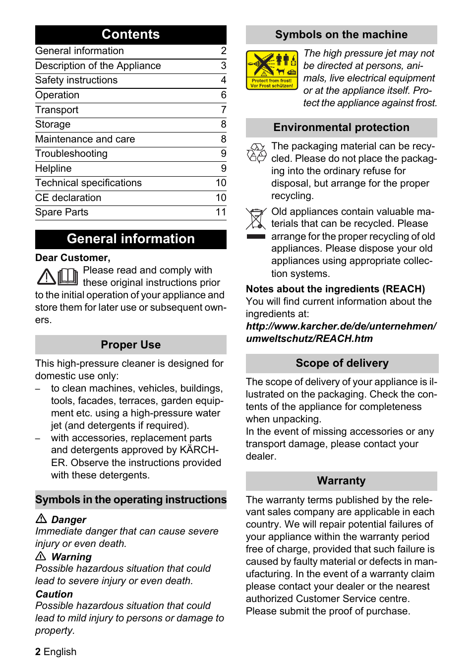 Karcher K 2.32 M User Manual | Page 2 / 12