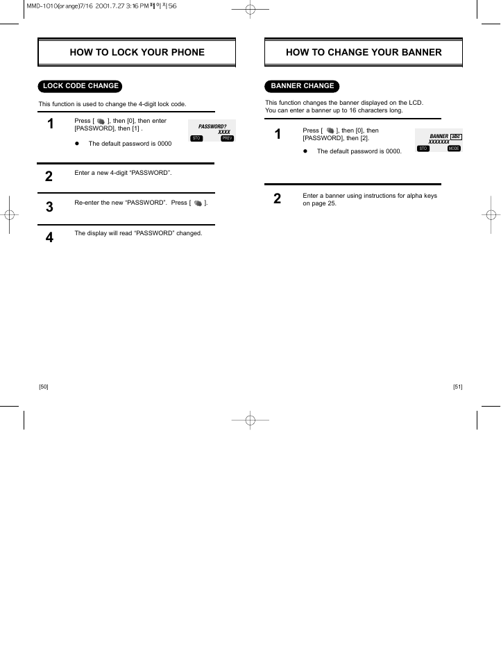 How to lock your phone, How to change your banner | Hyundai HGC-310 User Manual | Page 29 / 63