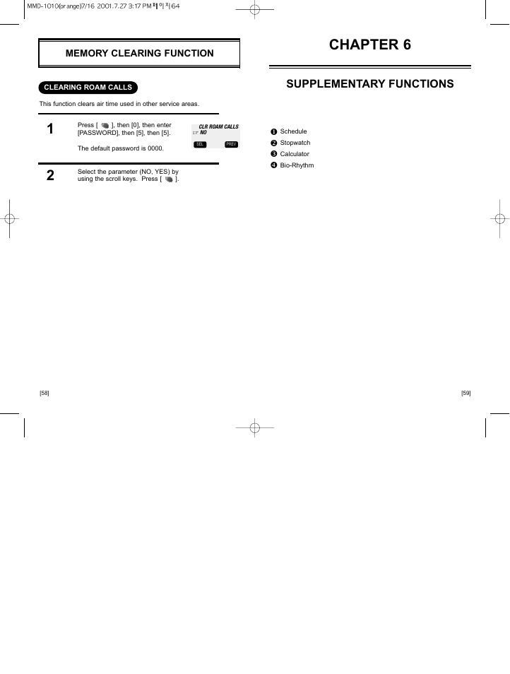 Chapter 6, Supplementary functions | Hyundai HGC-310 User Manual | Page 33 / 63