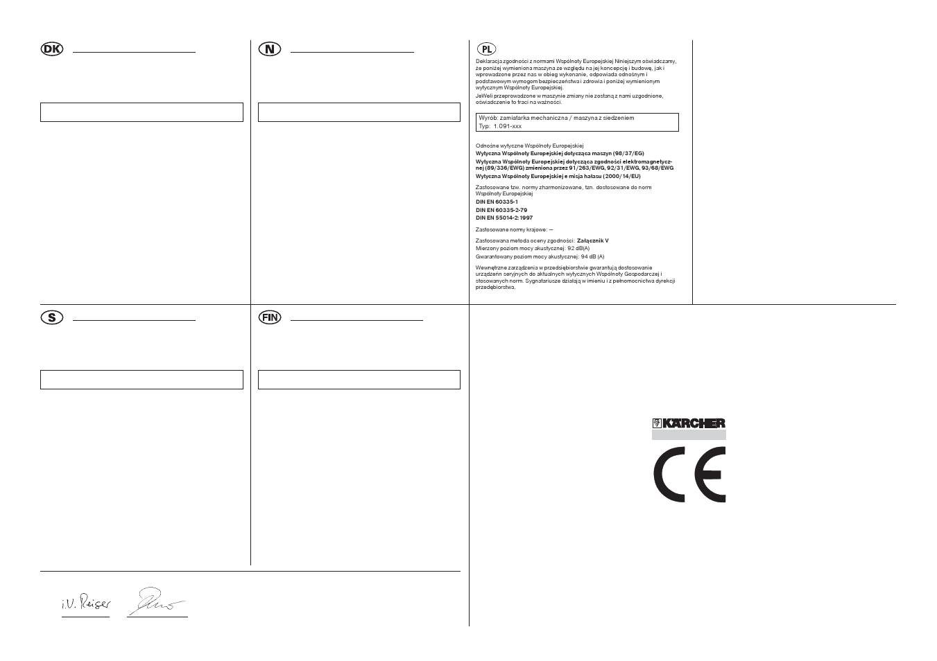 Karcher KMR 1250 BAT User Manual | Page 17 / 17