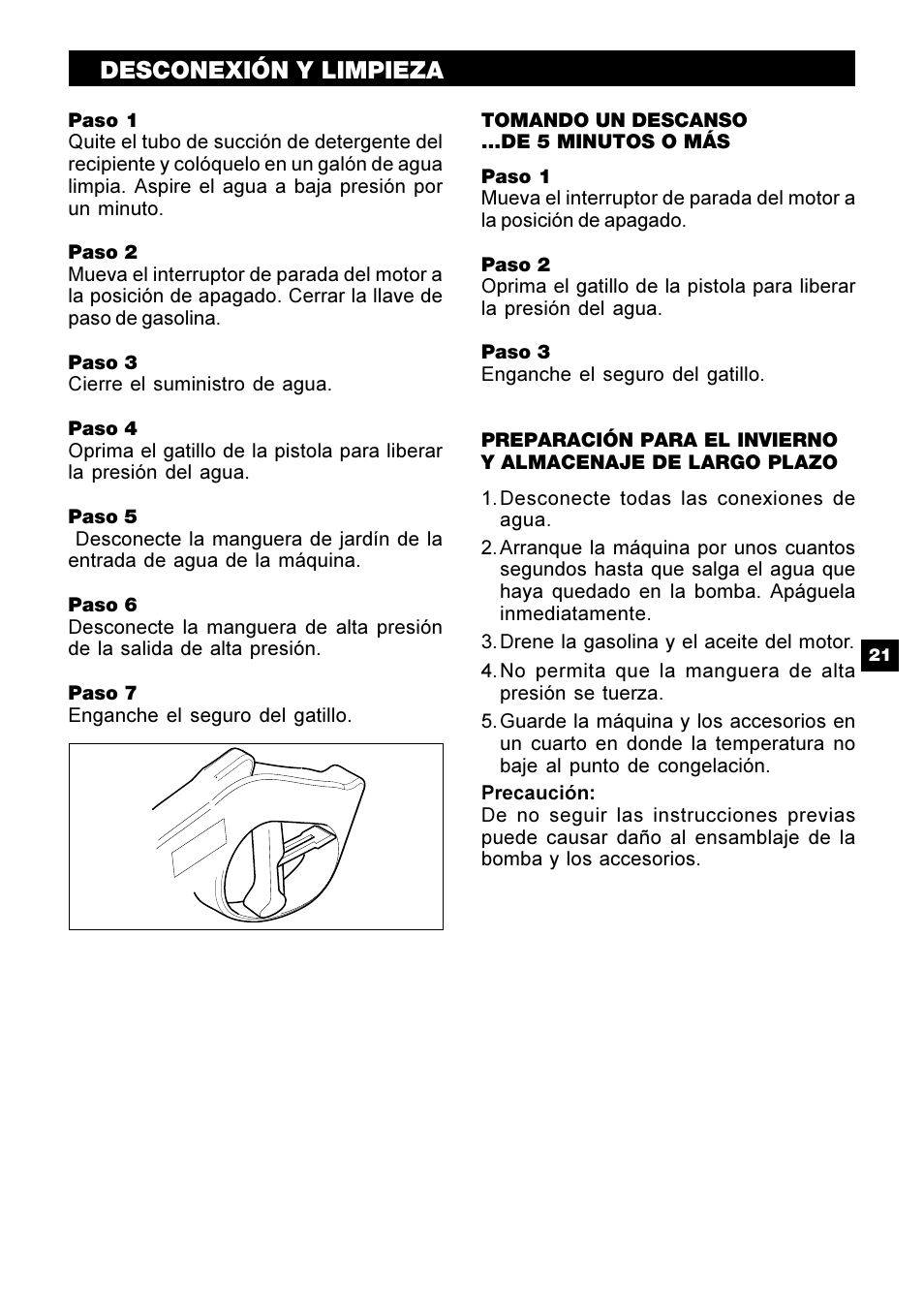 Desconexión y limpieza | Karcher G 2500 PH User Manual | Page 21 / 40