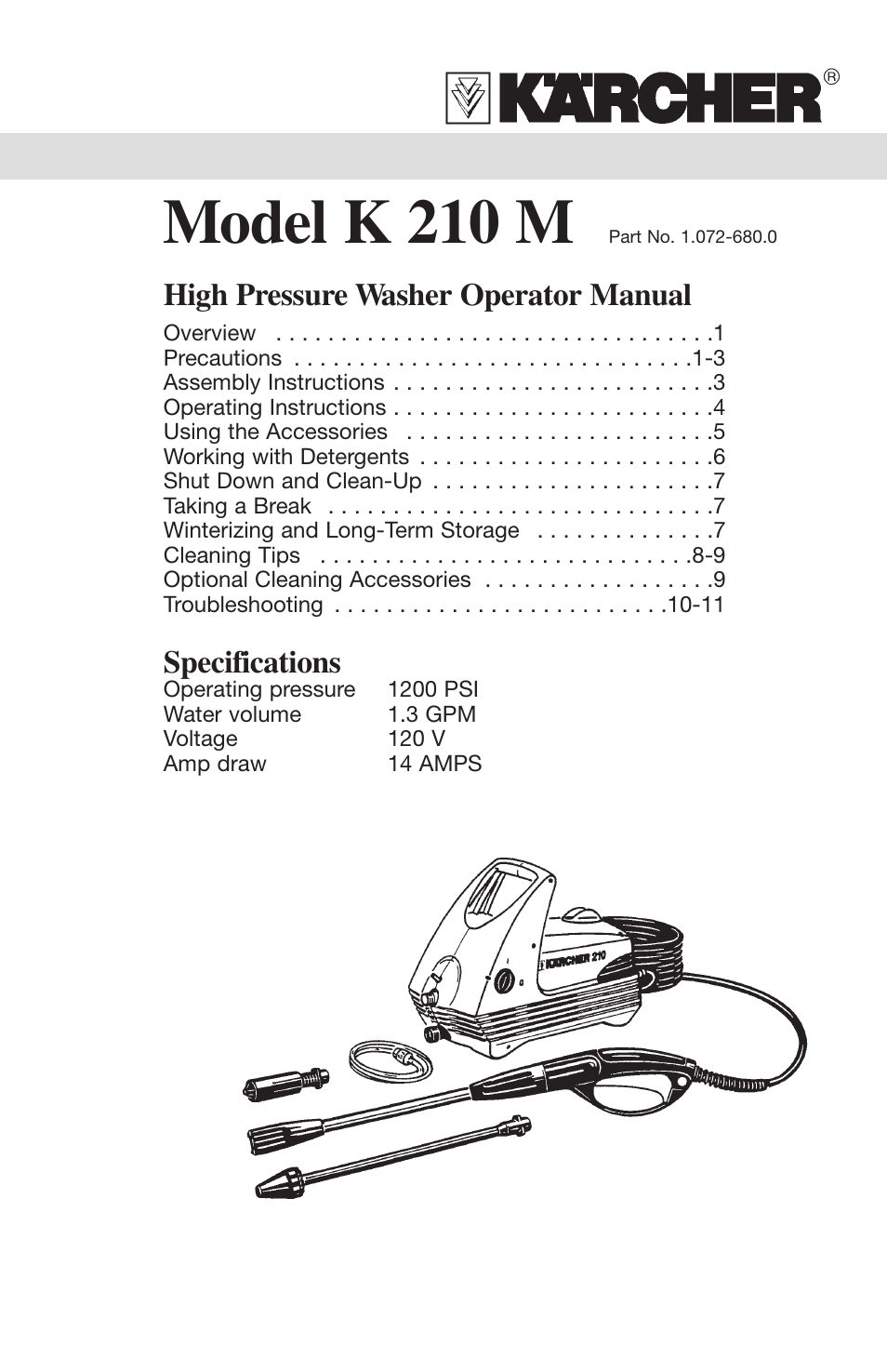 Karcher K120 M User Manual | 12 pages