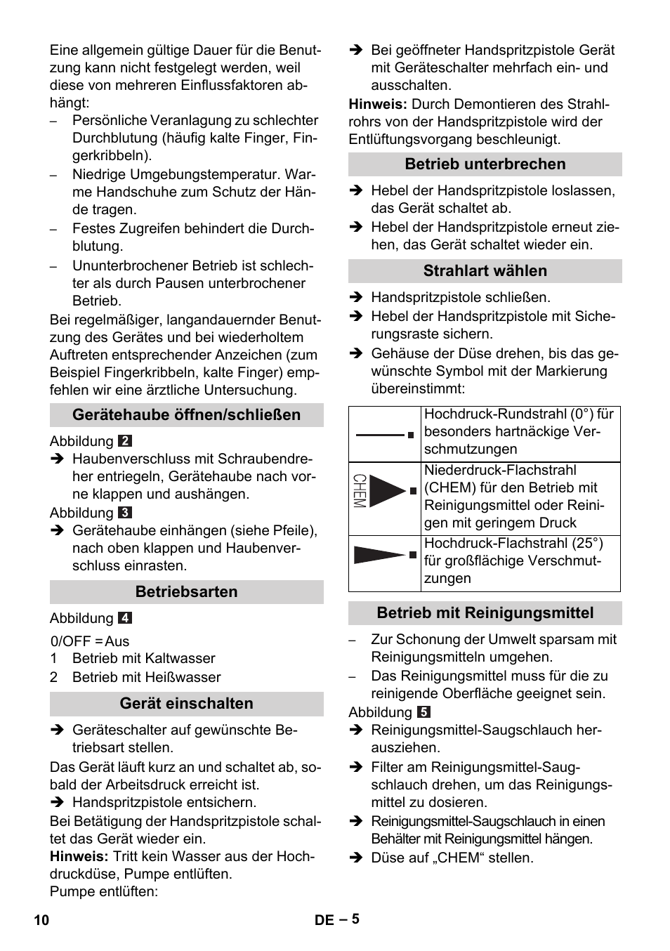 Karcher HDS 5/11 U/UX User Manual | Page 10 / 296