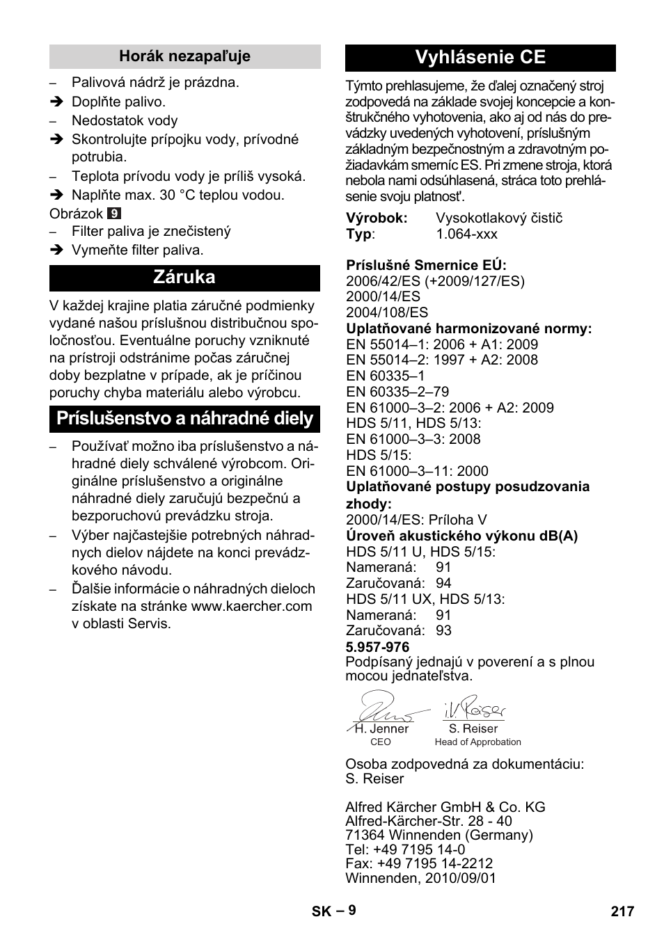 Karcher HDS 5/11 U/UX User Manual | Page 217 / 296