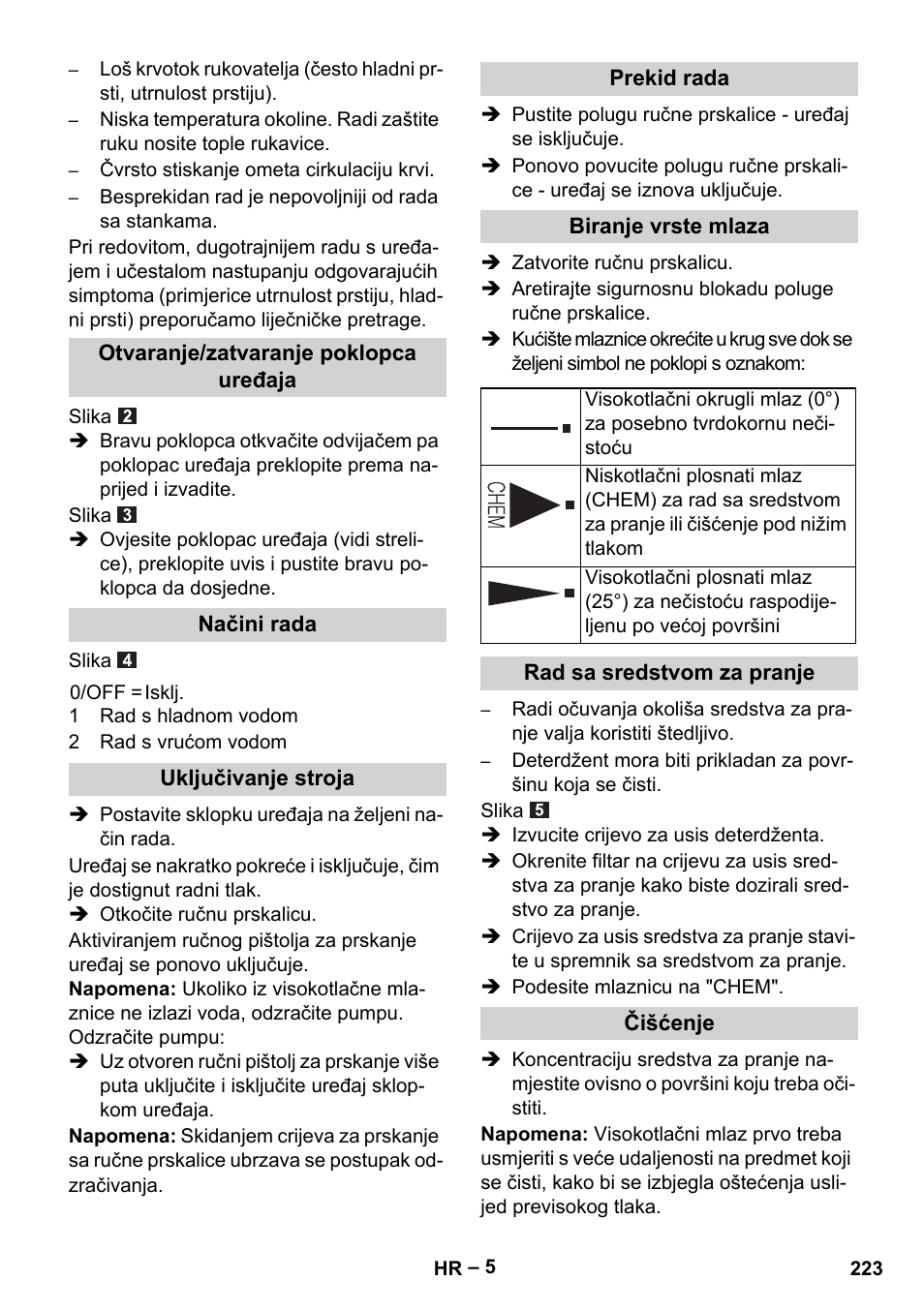 Karcher HDS 5/11 U/UX User Manual | Page 223 / 296