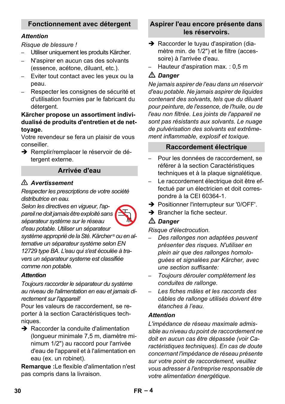 Karcher HDS 5/11 U/UX User Manual | Page 30 / 296