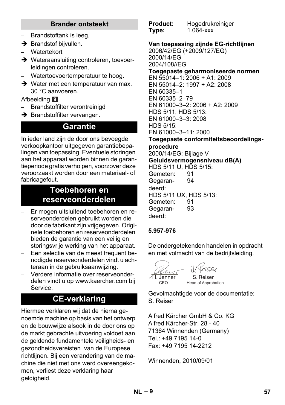 Karcher HDS 5/11 U/UX User Manual | Page 57 / 296