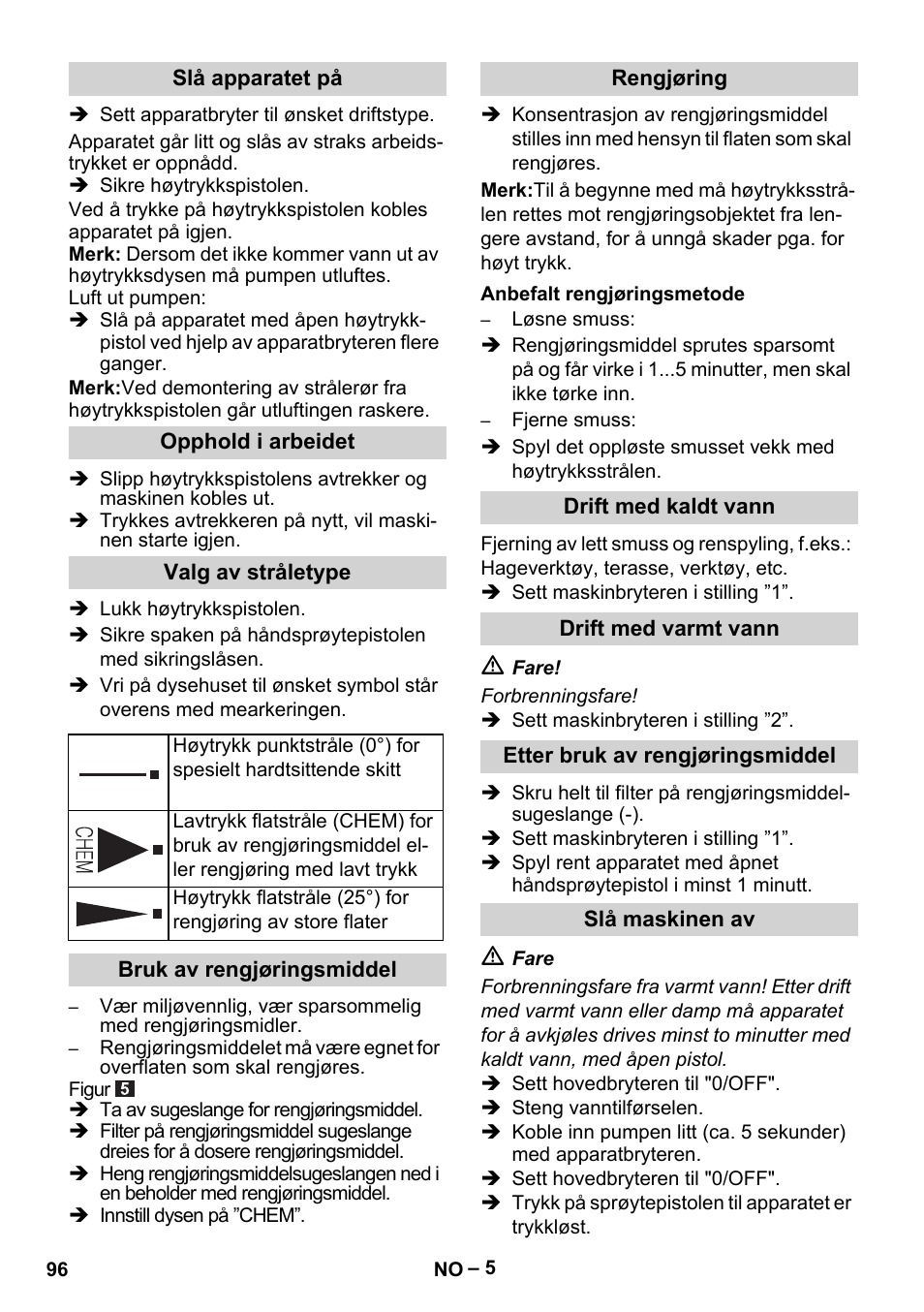 Karcher HDS 5/11 U/UX User Manual | Page 96 / 296