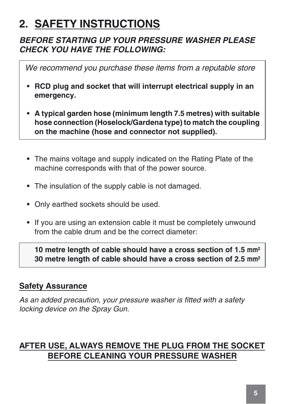 Safety instructions | Karcher K 6.50 MB User Manual | Page 5 / 24