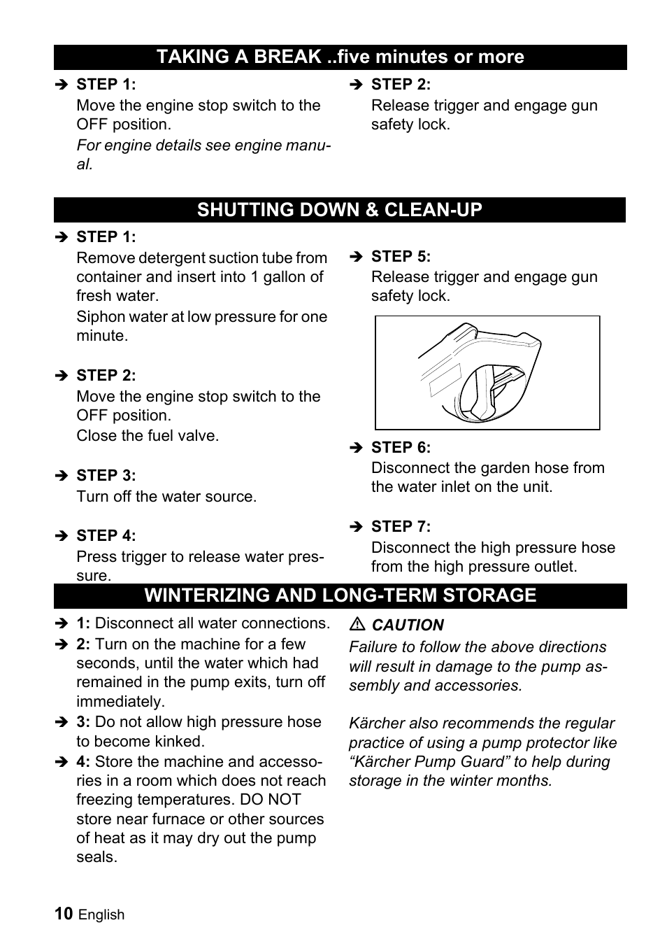 Karcher G 2500 VH User Manual | Page 10 / 46