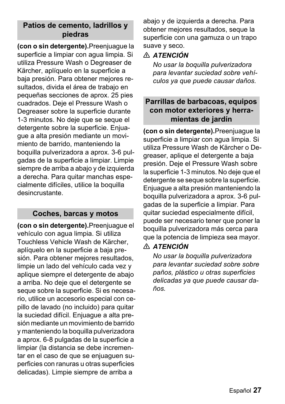 Karcher G 2500 VH User Manual | Page 27 / 46