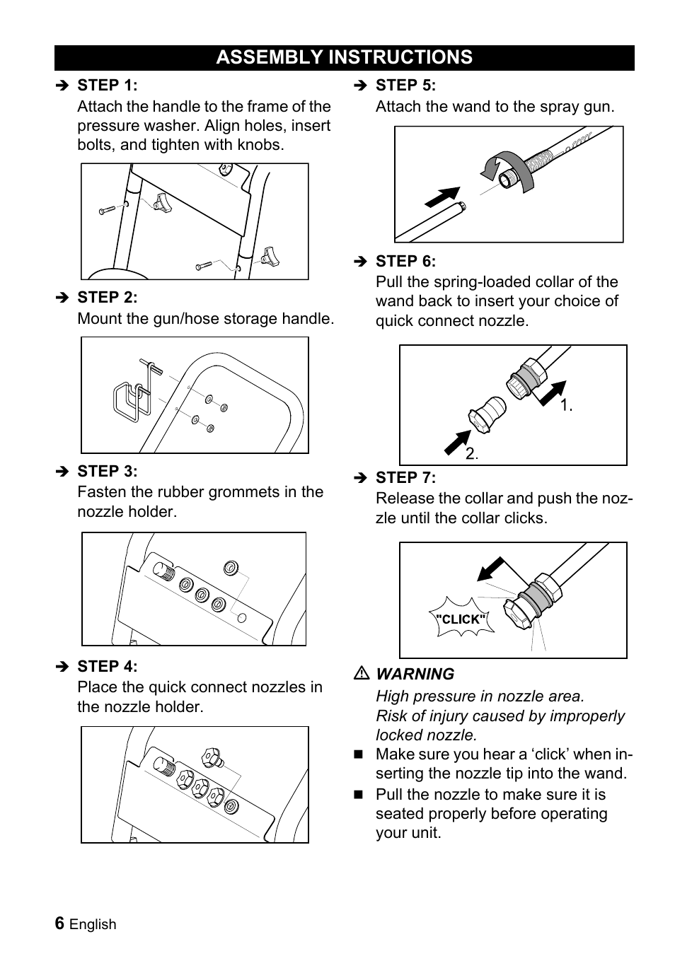 Assembly instructions | Karcher G 2500 VH User Manual | Page 6 / 46