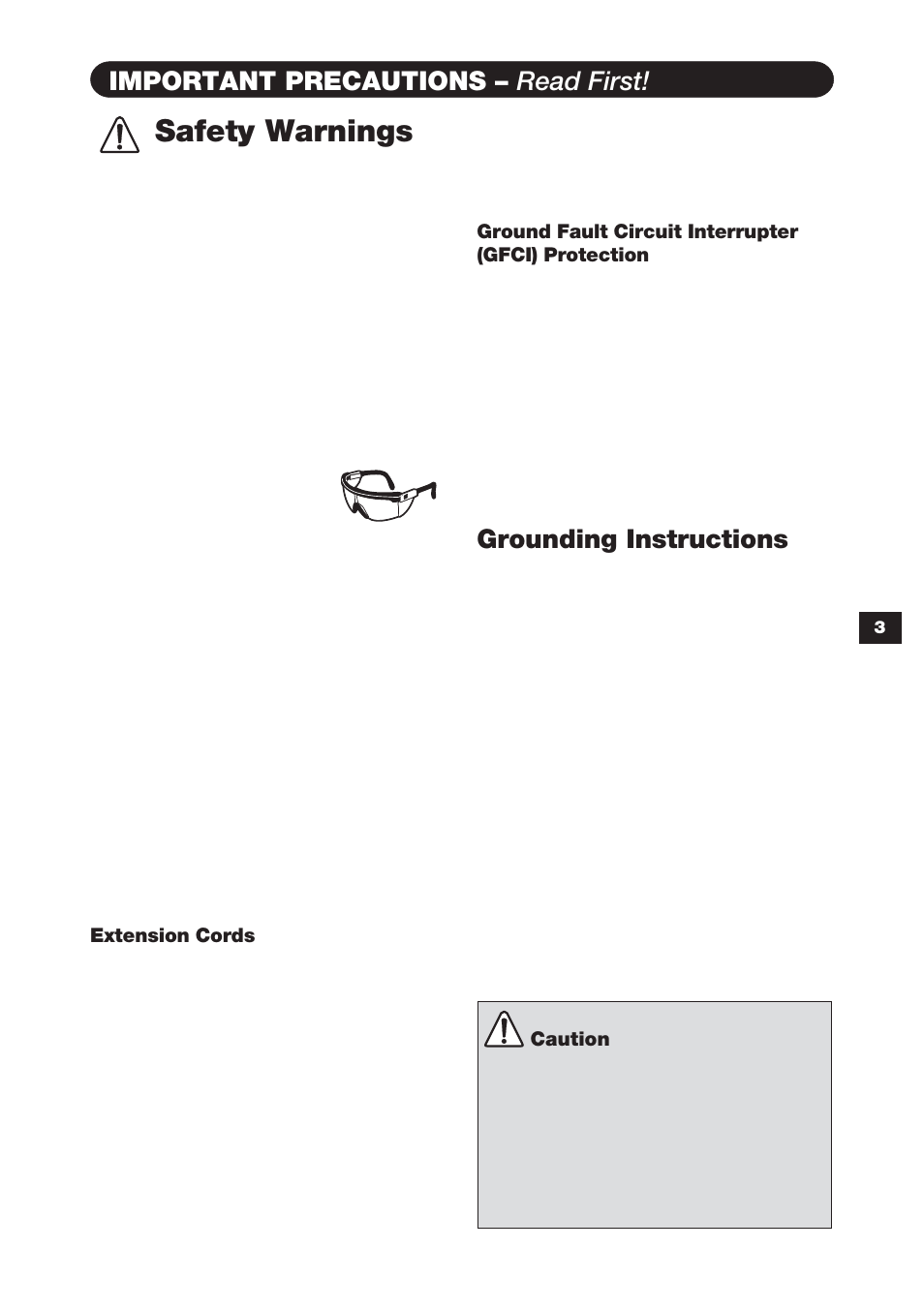 Safety warnings, Important precautions – read first, Grounding instructions | Karcher K 3.99 M User Manual | Page 3 / 12