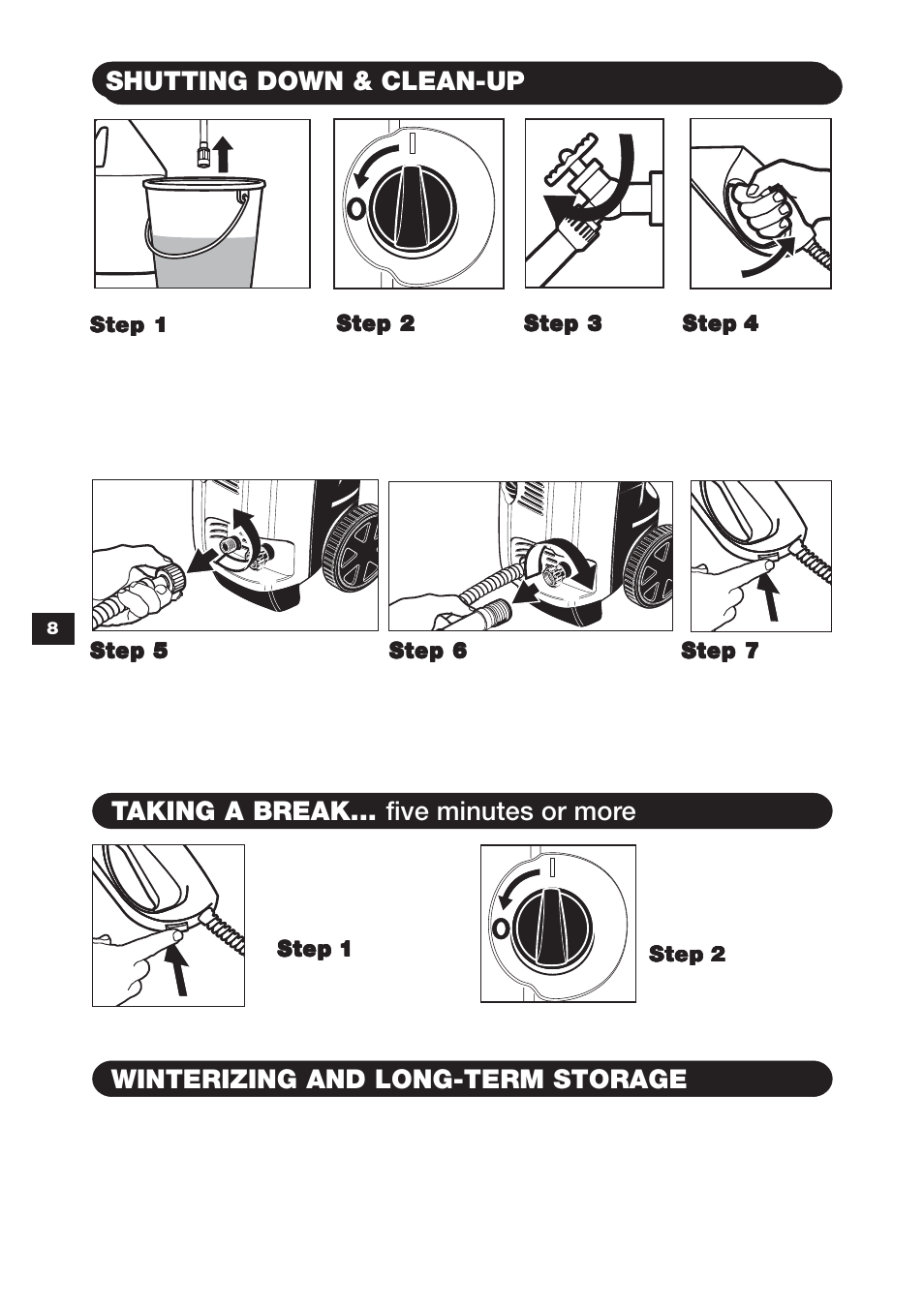 Shutting down & clean-up | Karcher K 3.99 M User Manual | Page 8 / 12