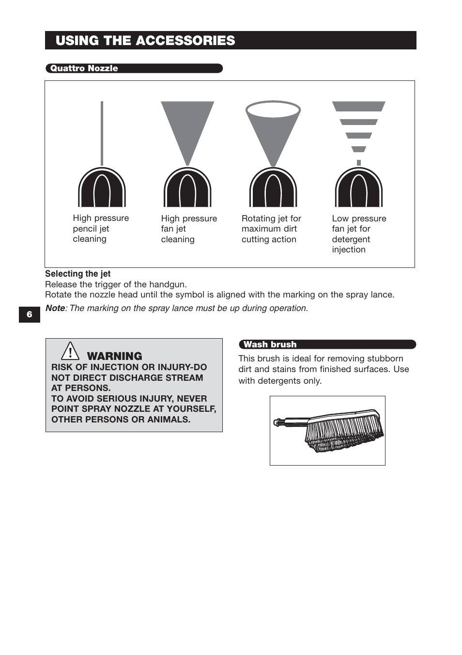 Using the accessories | Karcher K 3.97M User Manual | Page 6 / 12