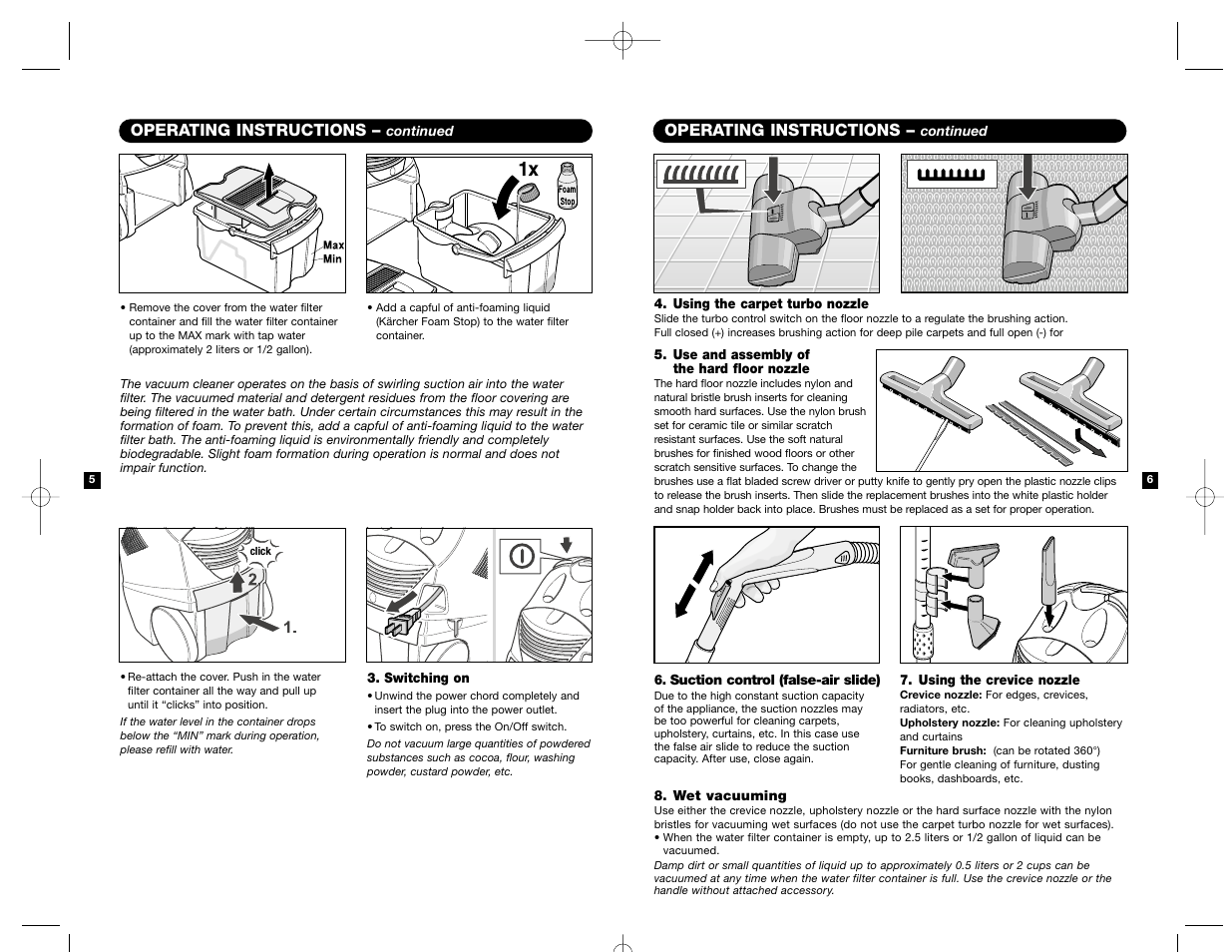 Operating instructions | Karcher K 5500 User Manual | Page 4 / 7