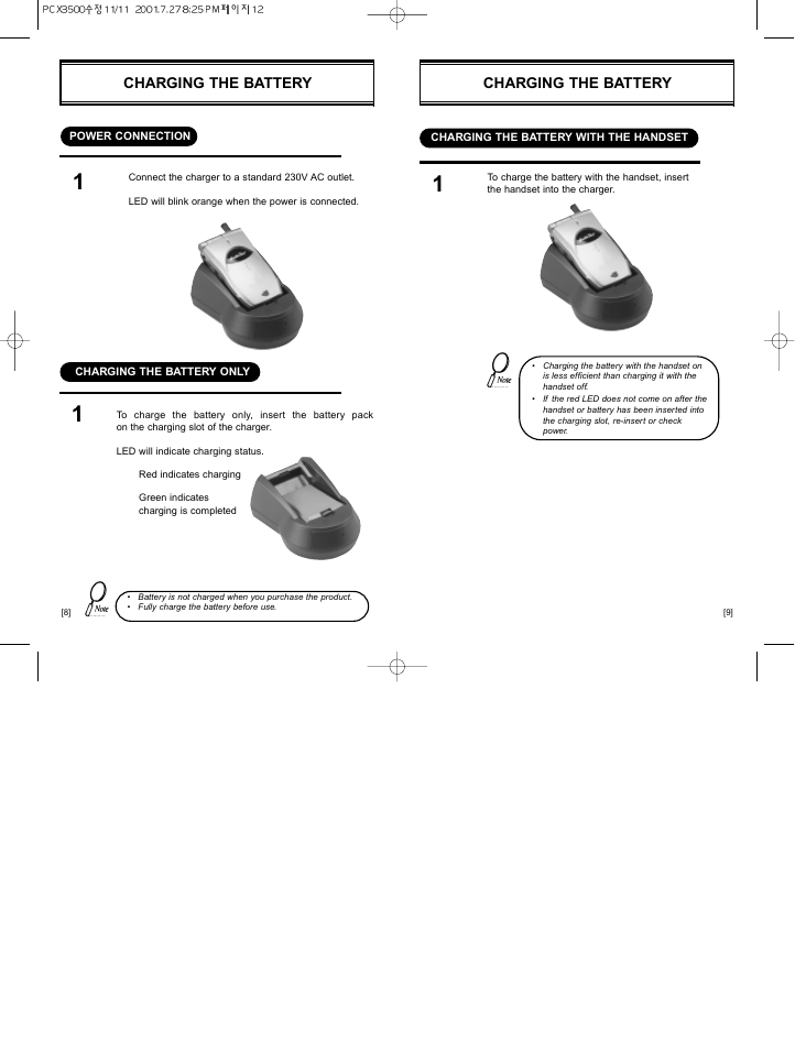 Charging the battery | Hyundai HGP-230 User Manual | Page 8 / 42