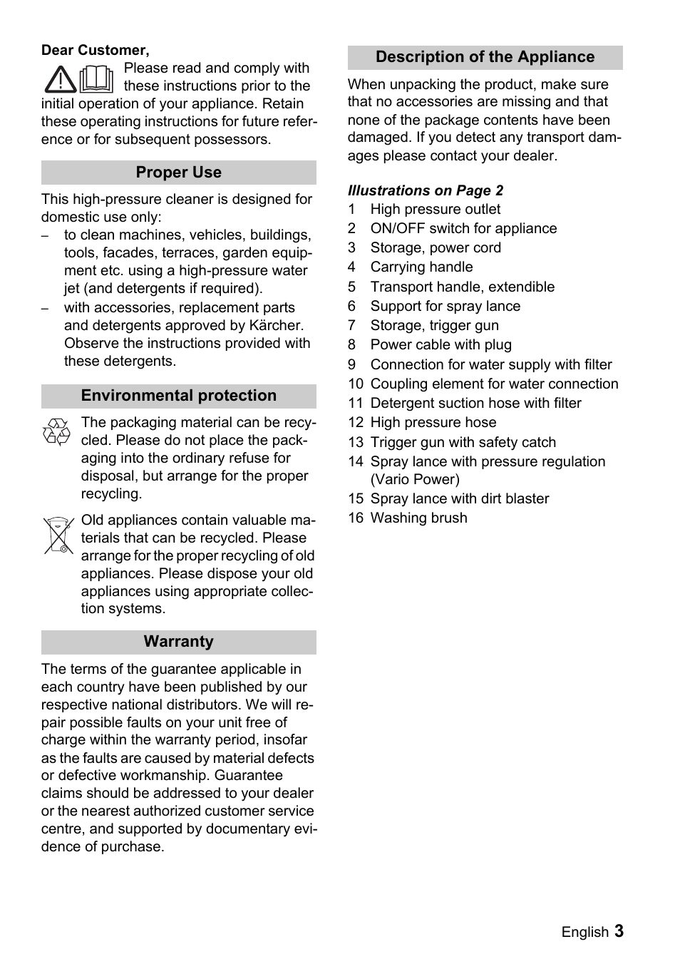 Karcher K 2.900M User Manual | Page 3 / 12