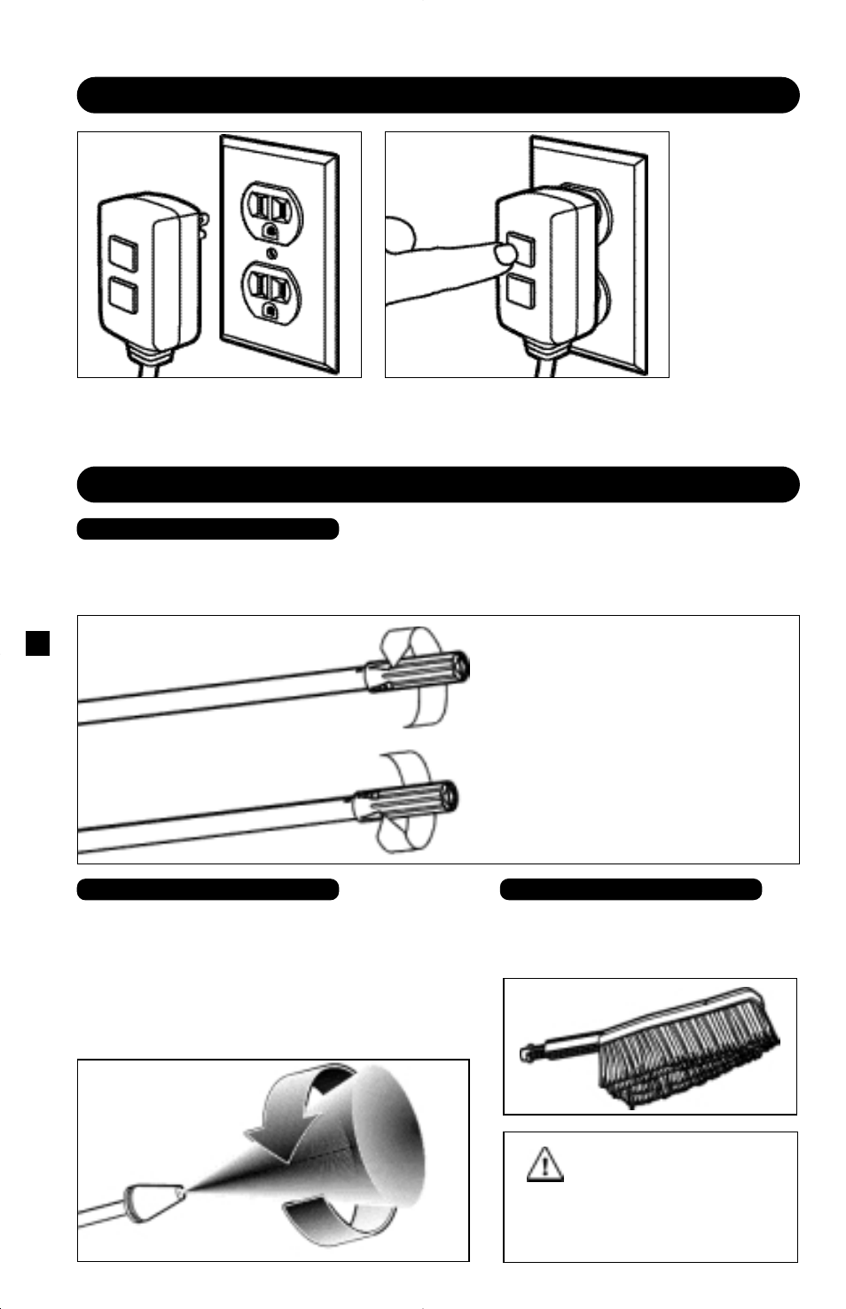 Using the accessories, Gfci instructions, Step 1 | Step 2, Warning | Karcher K205 M Plus User Manual | Page 6 / 12