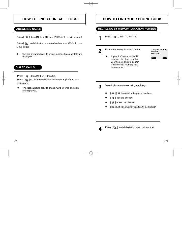 How to find your phone book, How to find your call logs | Hyundai HGC-300 User Manual | Page 18 / 48