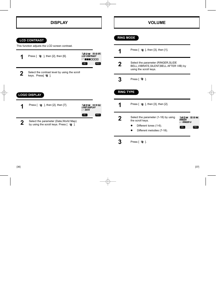 Volume, Display | Hyundai HGC-300 User Manual | Page 22 / 48