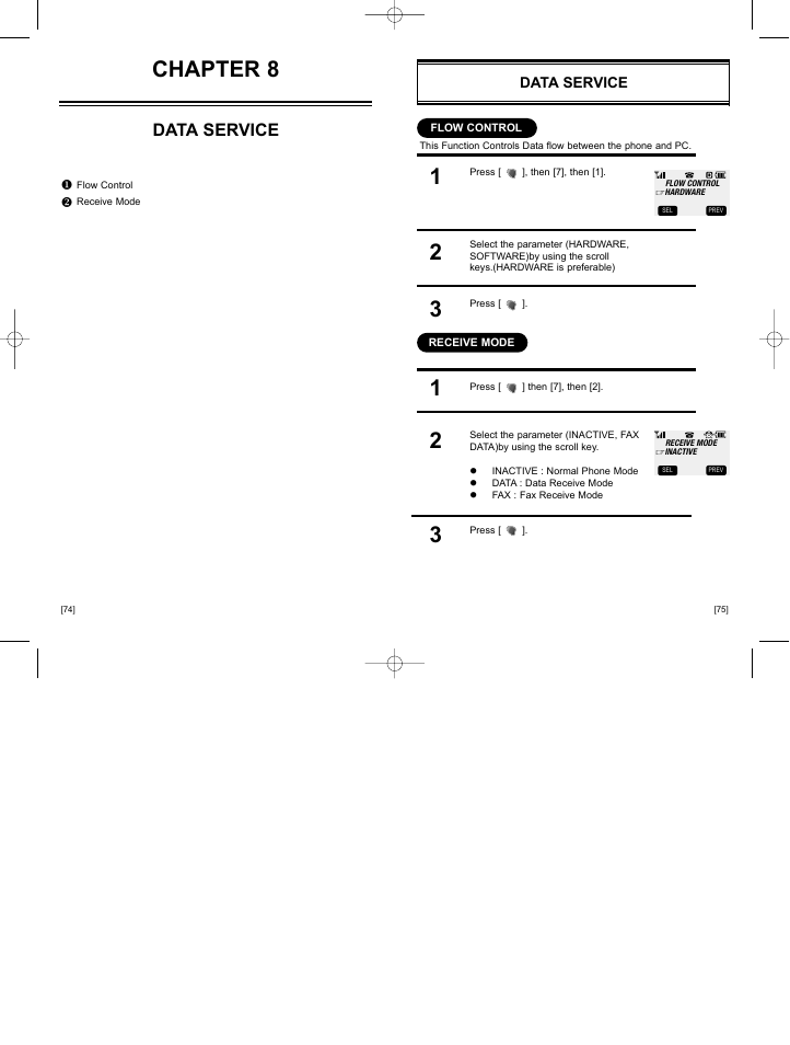 Chapter 8, Data service | Hyundai HGC-300 User Manual | Page 41 / 48