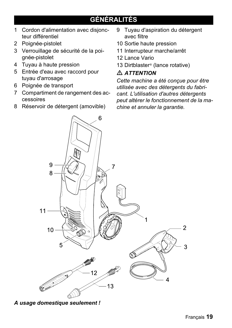 Généralités | Karcher K 3.48 M User Manual | Page 19 / 52