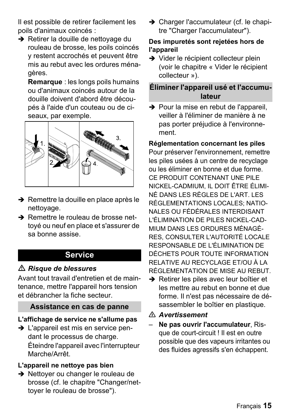 Service | Karcher K 55 User Manual | Page 15 / 24