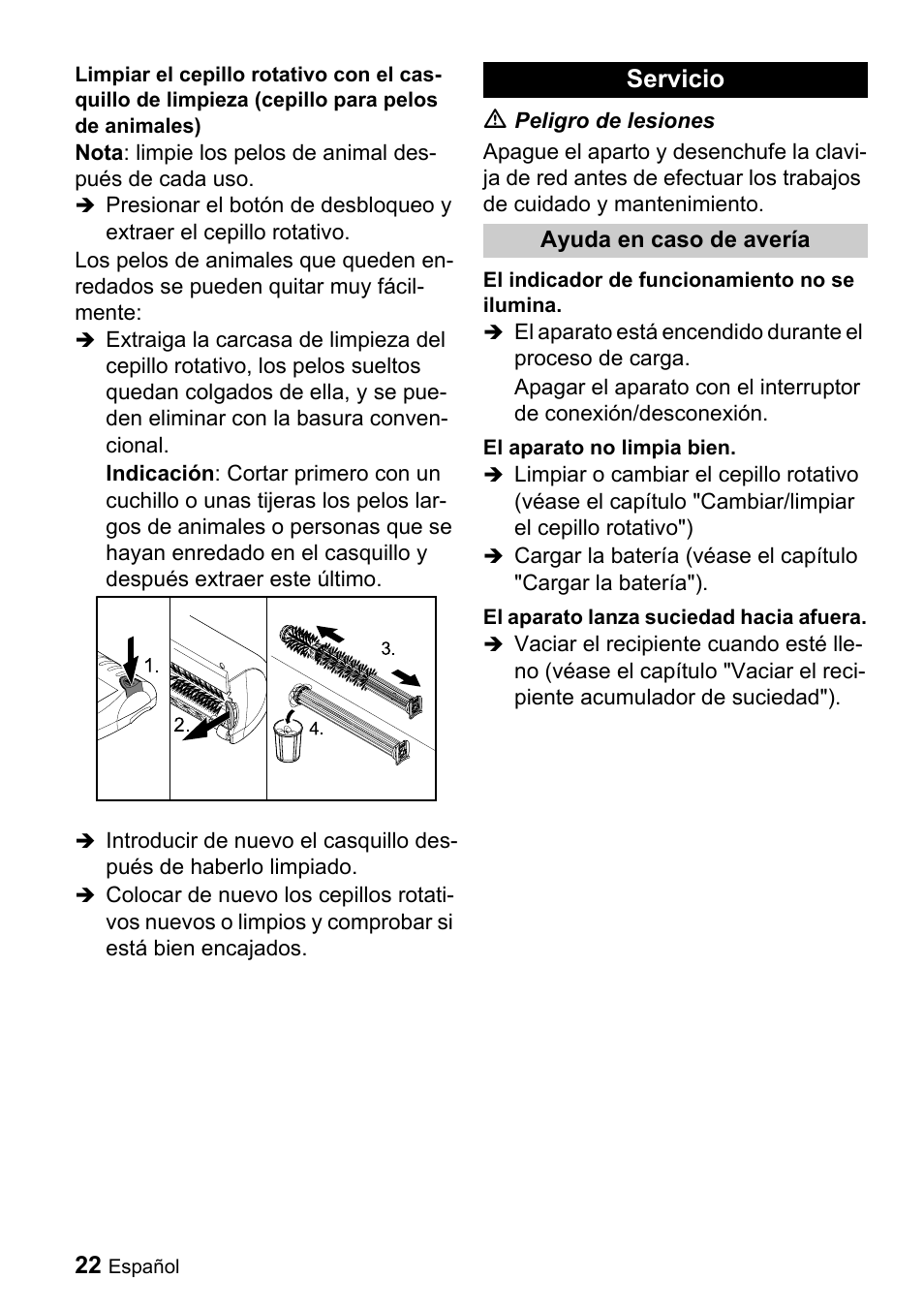 Servicio | Karcher K 55 User Manual | Page 22 / 24