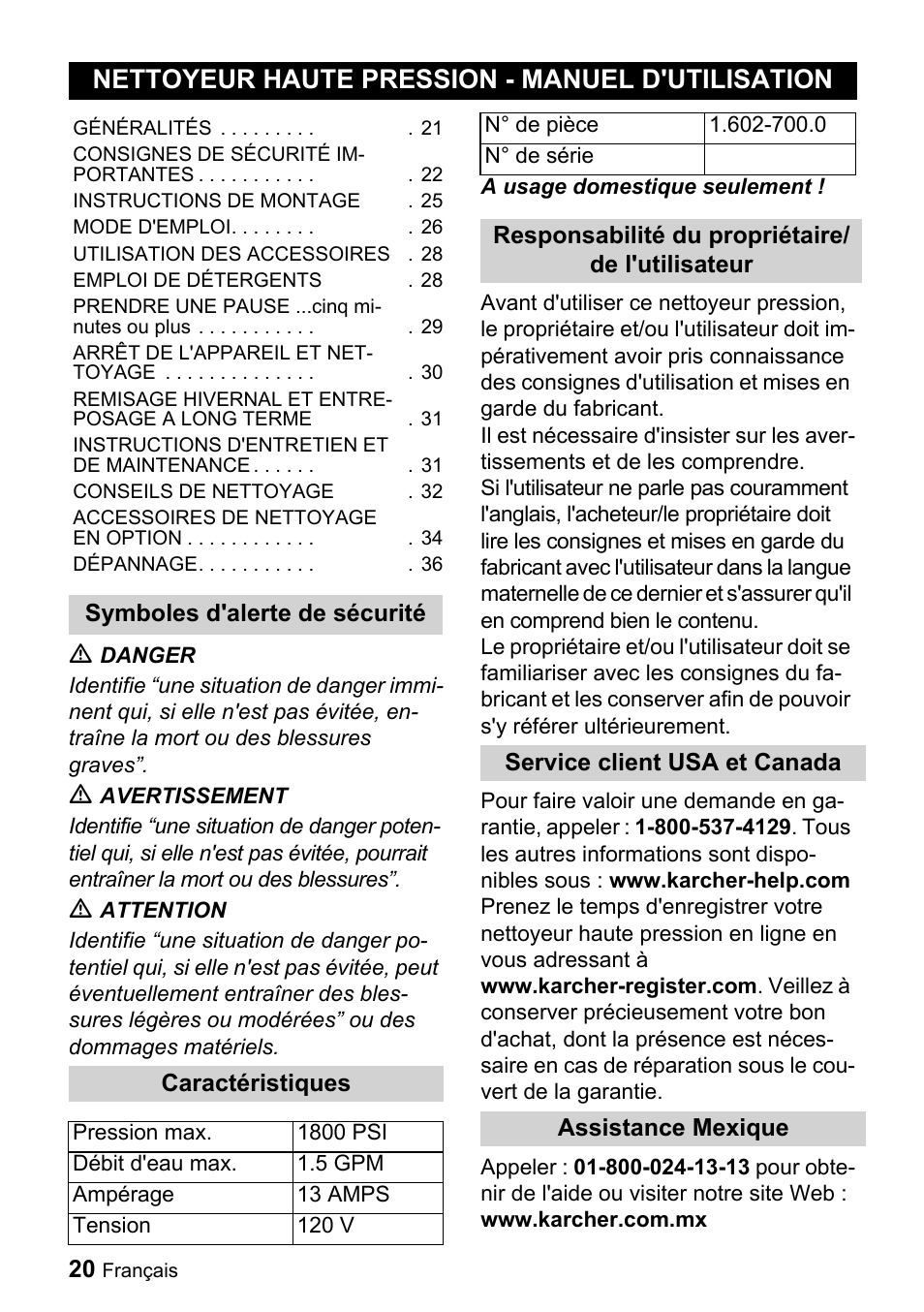 Nettoyeur haute pression - manuel d'utilisation | Karcher K 3.350 User Manual | Page 20 / 60