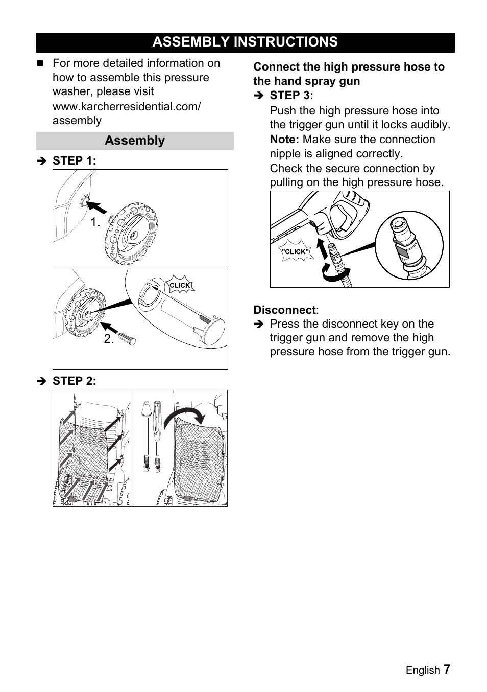 Assembly instructions | Karcher K 3.350 User Manual | Page 7 / 60