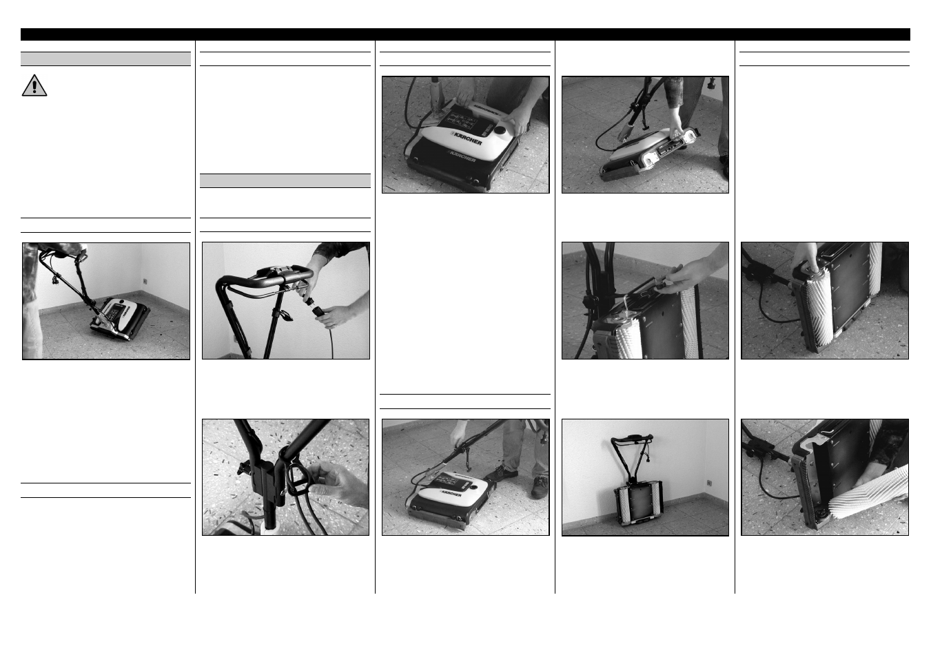 Warning | Karcher BR VS 400 User Manual | Page 9 / 12
