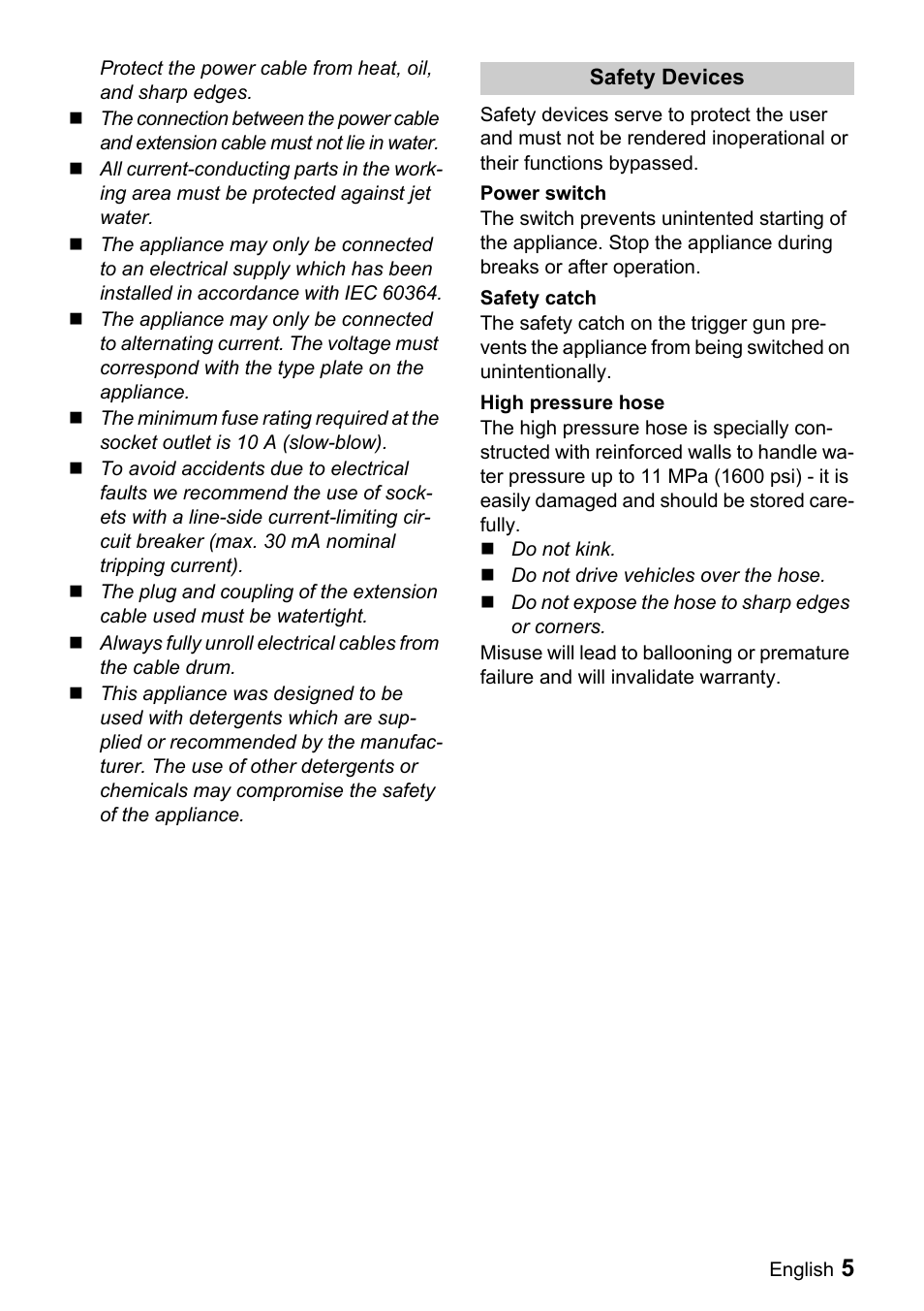 Karcher K 2.91 MD User Manual | Page 5 / 12