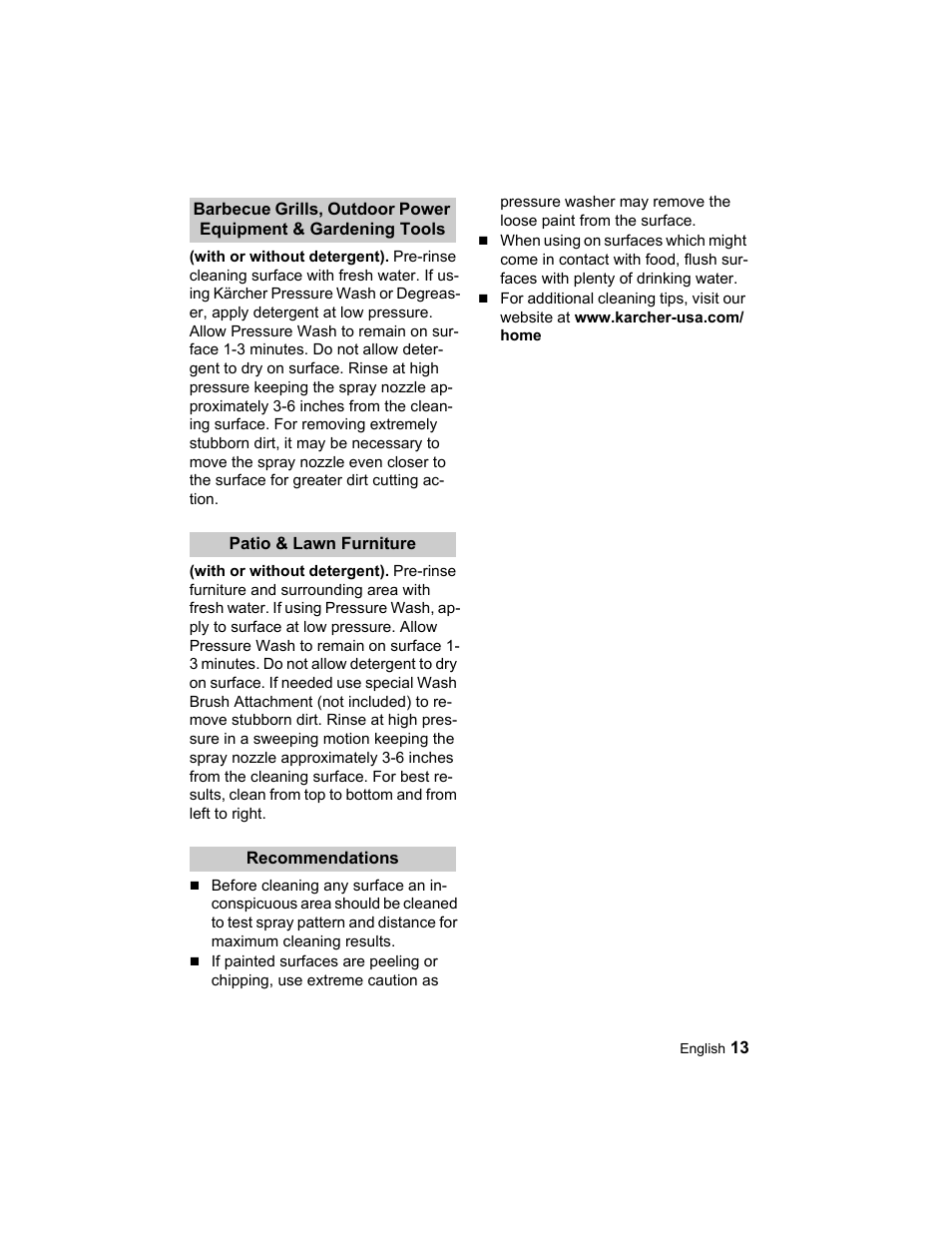 Karcher K 3.96 M User Manual | Page 13 / 52