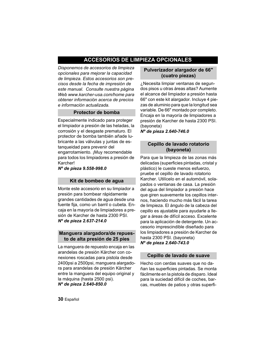 Karcher K 3.96 M User Manual | Page 30 / 52