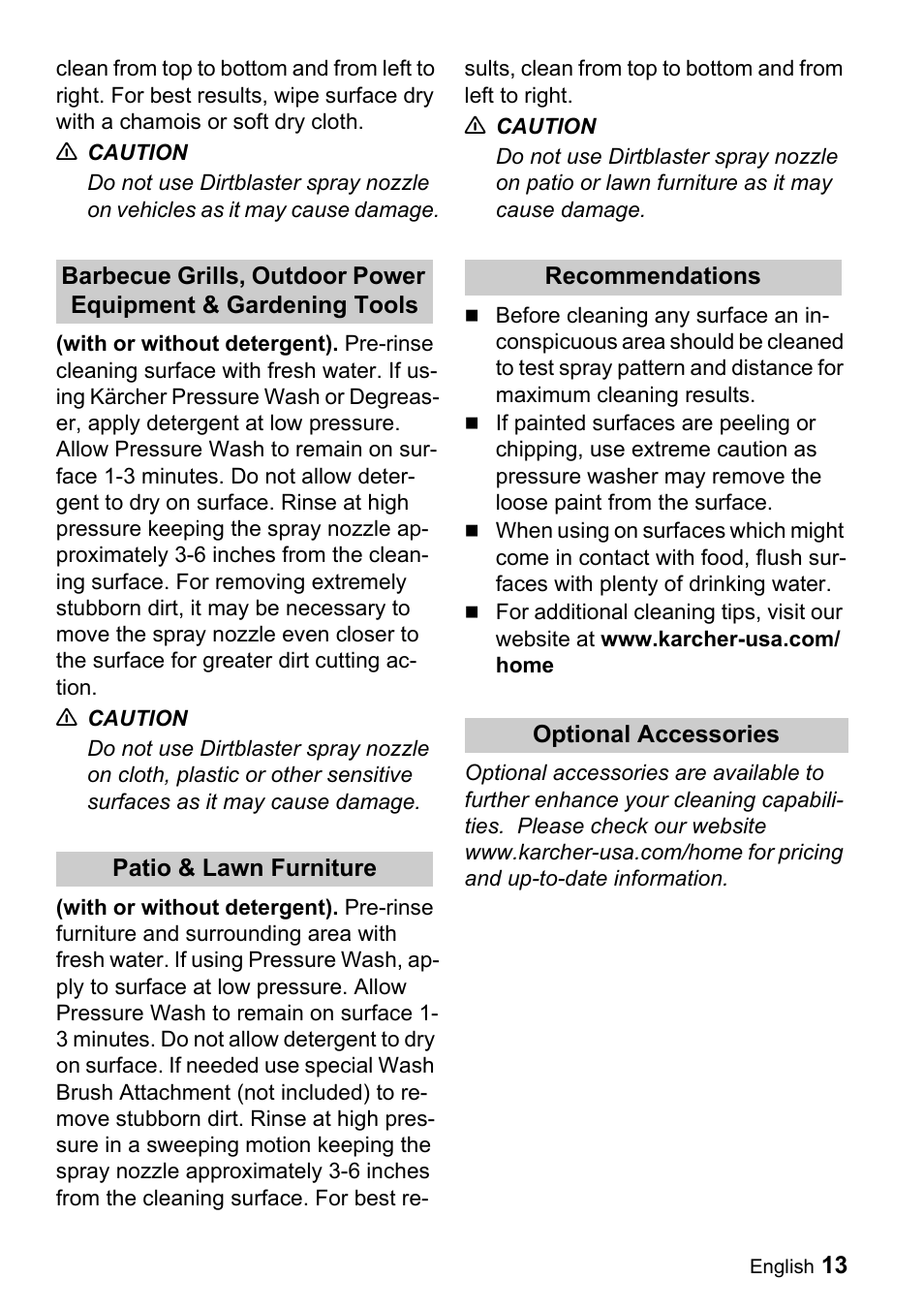 Karcher G 4000 SH User Manual | Page 13 / 48