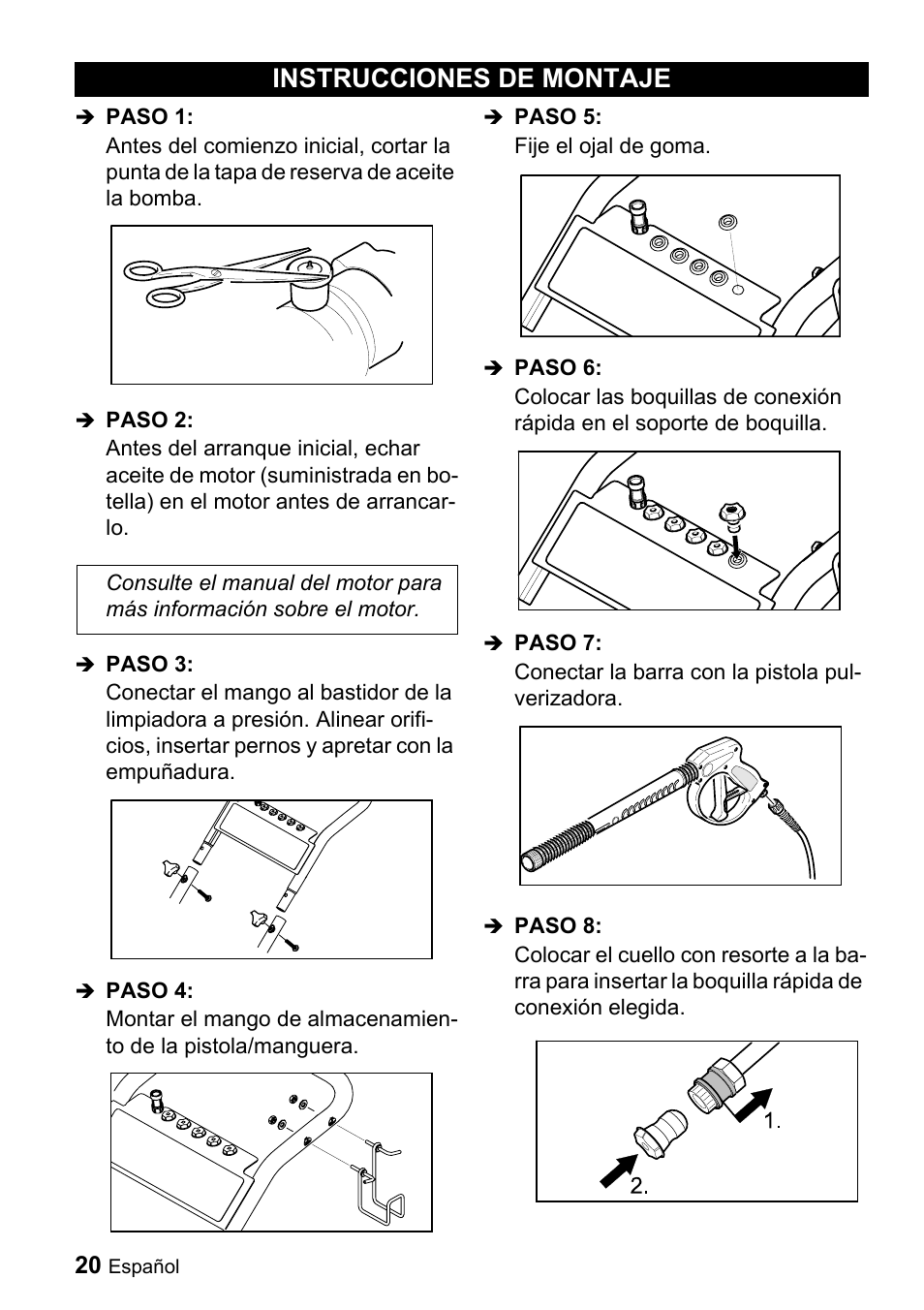 Instrucciones de montaje | Karcher G 4000 SH User Manual | Page 20 / 48