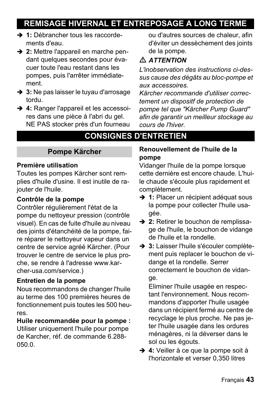 Karcher G 4000 SH User Manual | Page 43 / 48