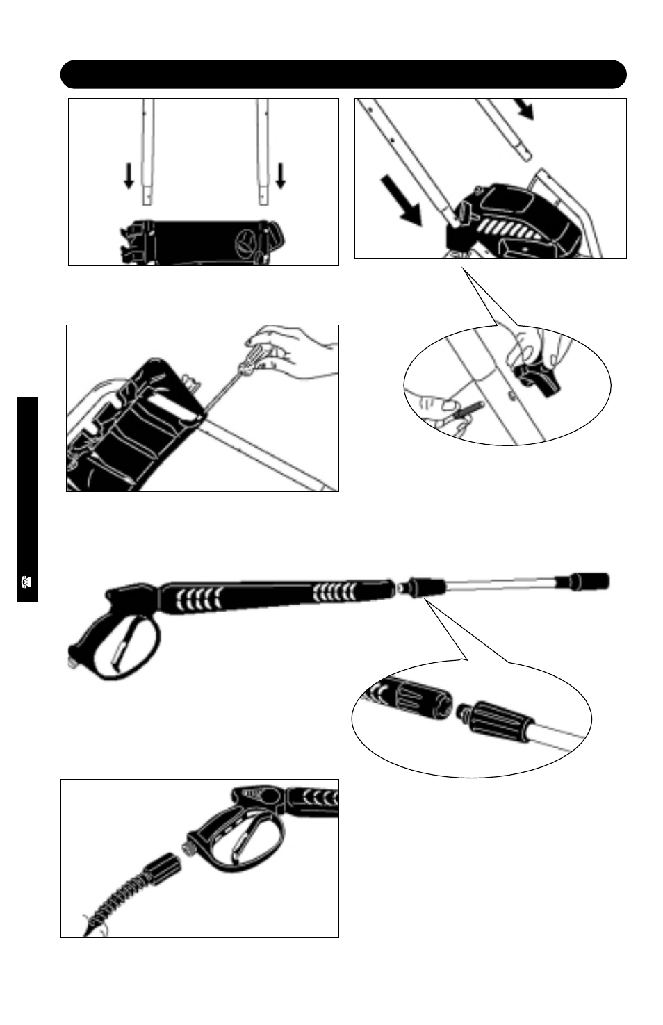 Assembly instructions, Step 1, Step 2 | Step 3, Step 5, Step 4 | Karcher 1800 User Manual | Page 4 / 12