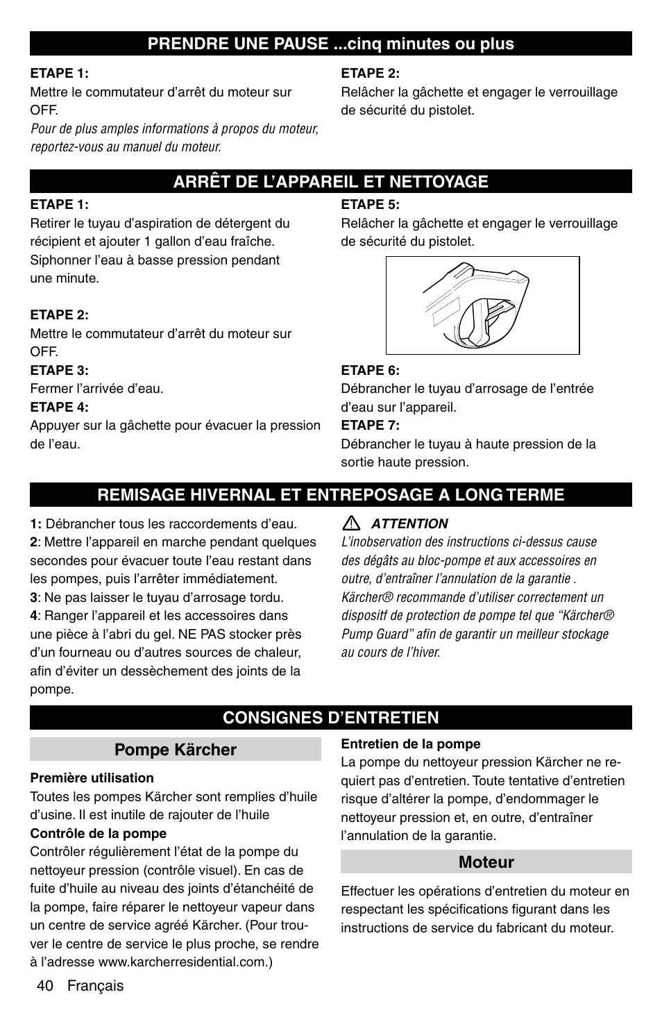 Karcher G 2600 PC User Manual | Page 40 / 46