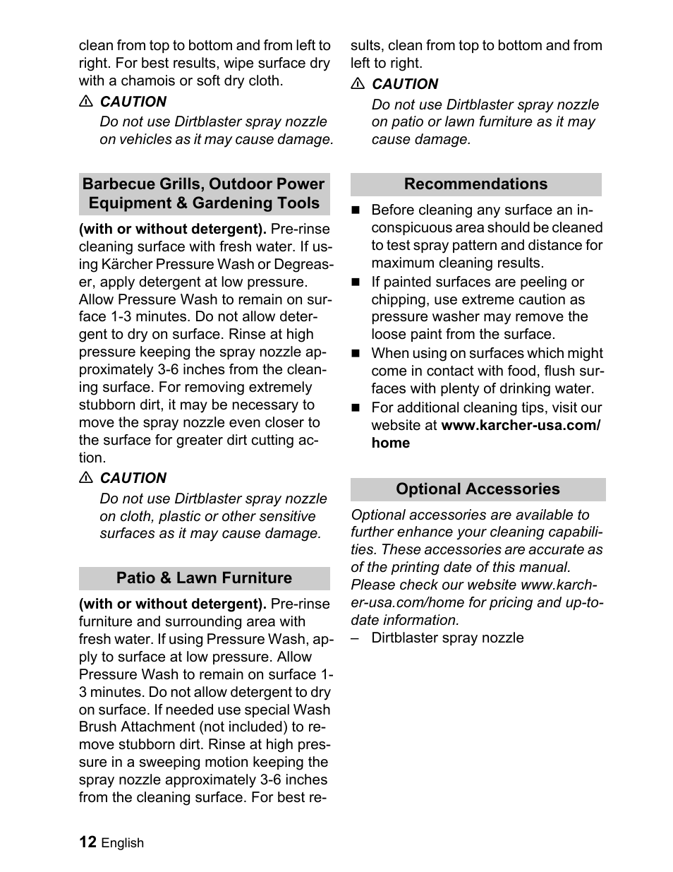 Karcher G 2000 ET User Manual | Page 12 / 43