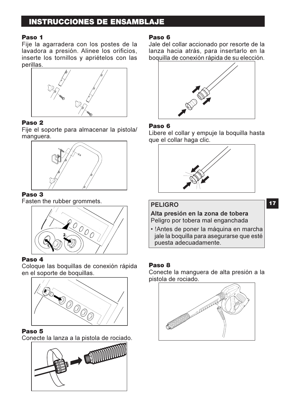 Instrucciones de ensamblaje | Karcher G 2500 HT User Manual | Page 17 / 40