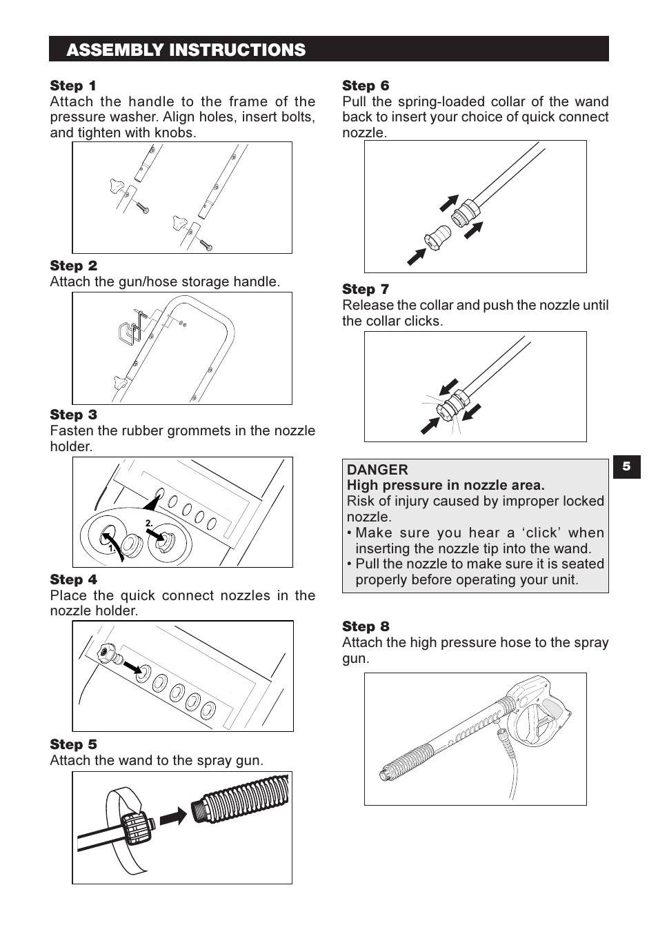 Assembly instructions | Karcher G 2500 HT User Manual | Page 5 / 40