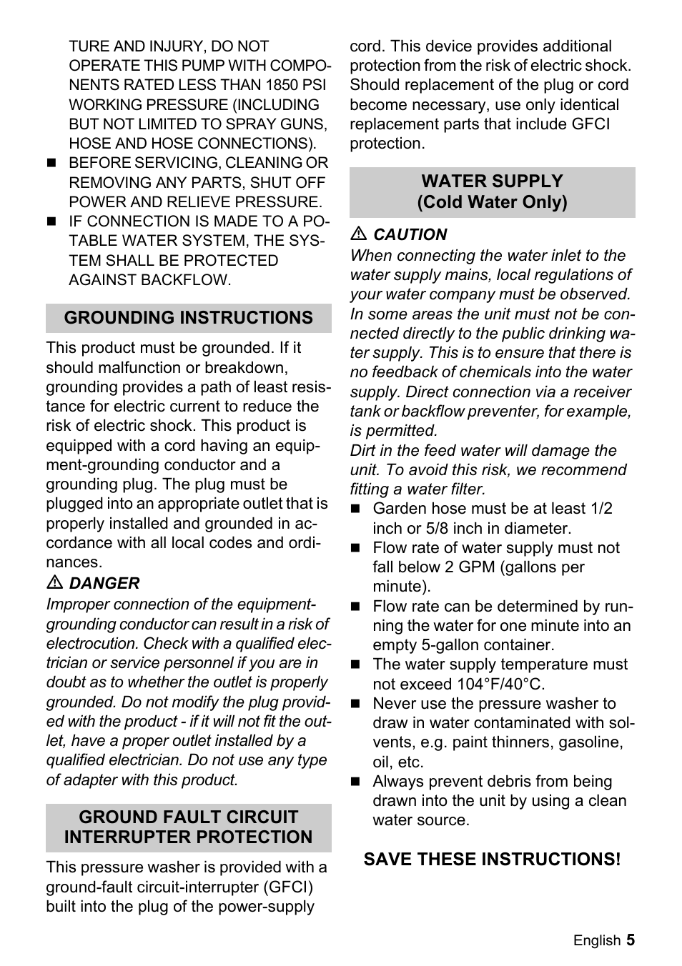 Karcher K 5.85 M User Manual | Page 5 / 48